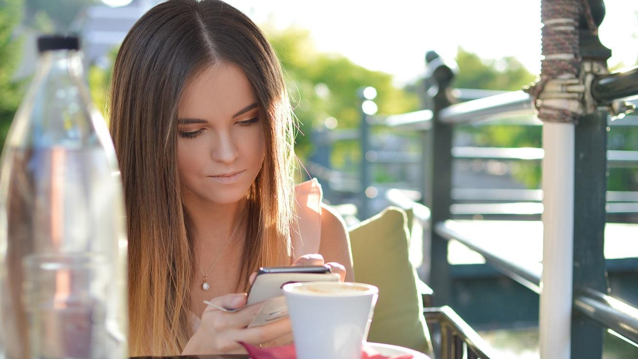 young woman on phone