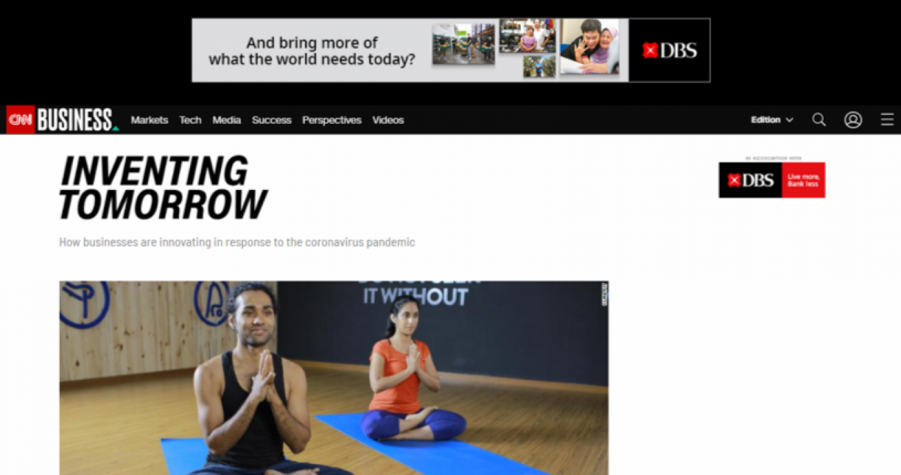 Screengrab of the Inventing Tomorrow digital feature with a DBS banner